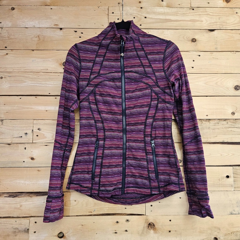 Lululemon Define Jacket Size 6 pace Dye Twist Regal Plum Alarming Full Zip